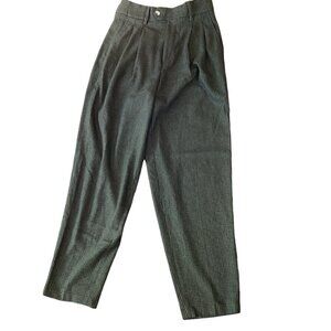 ASOS Design Pleated Trouser Pants Olive Green & Black Glen Plaid 28x30 #314F